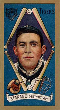 1911 Gold Borders Oscar Stanage #191 Baseball Card