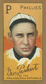 1911 Gold Borders George Paskert #163 Baseball Card