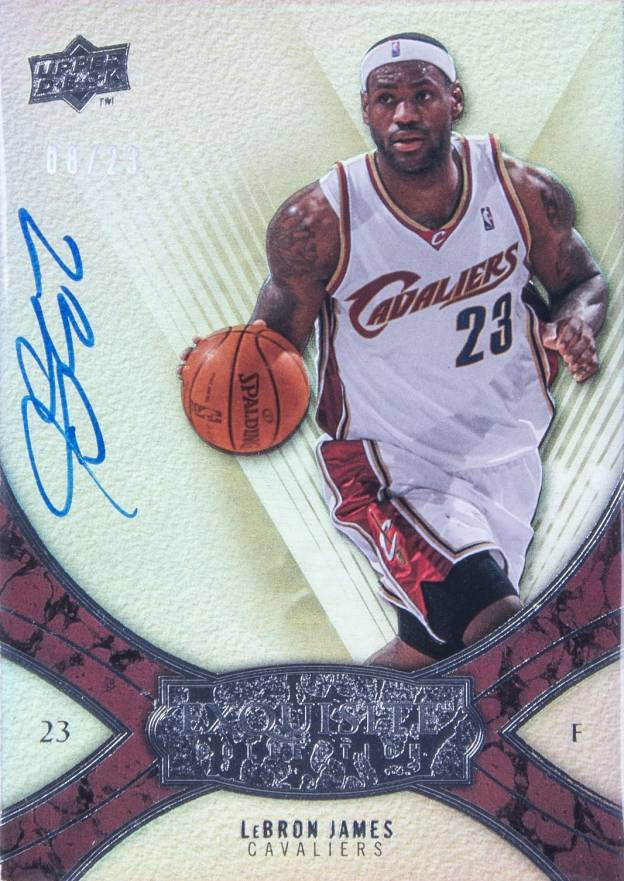 2008 UD Exquisite Collection Player Box Autograph LeBron James #PBA-LJ	  Basketball Card