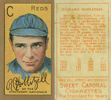 1911 Gold Borders R. Hoblitzel #96 Baseball Card