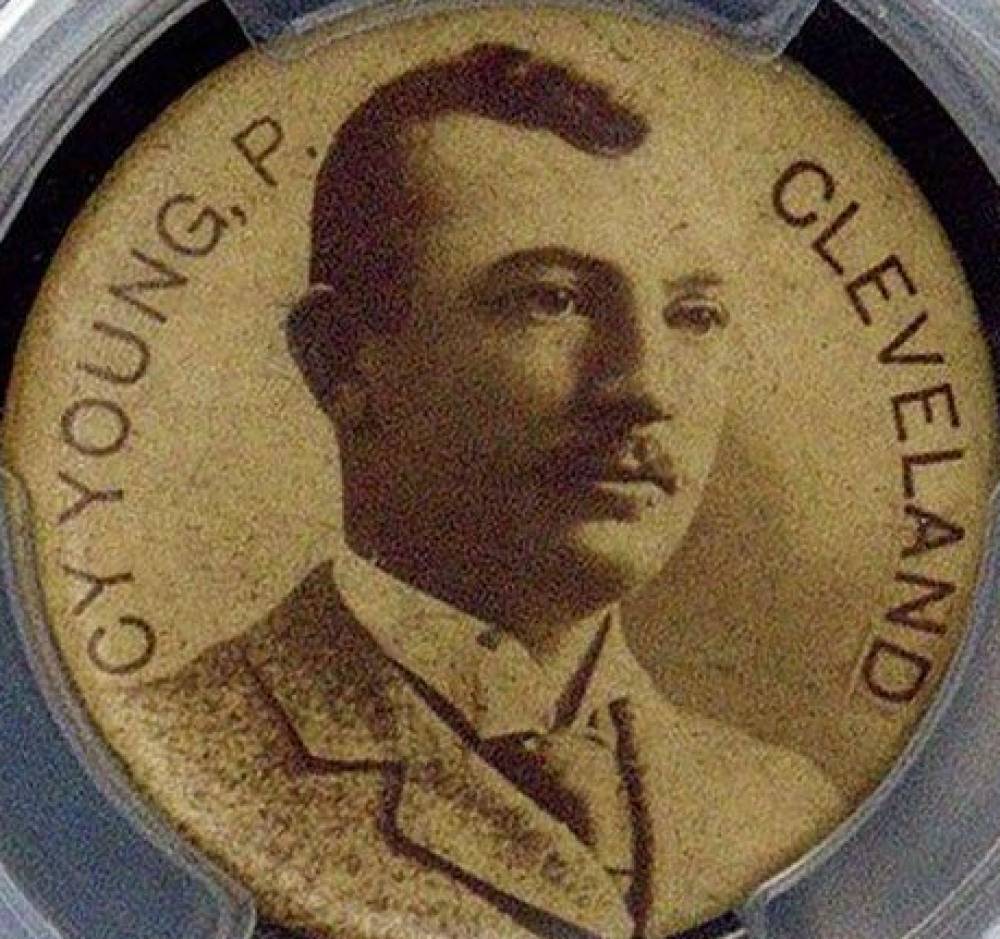 1898 Cameo Pepsin Gum Pins Cy Young # Baseball Card