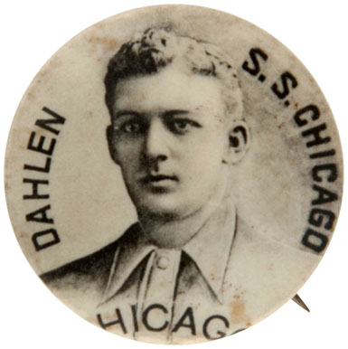 1898 Cameo Pepsin Gum Pins Bill Dahlen (Chicago) #26 Baseball Card