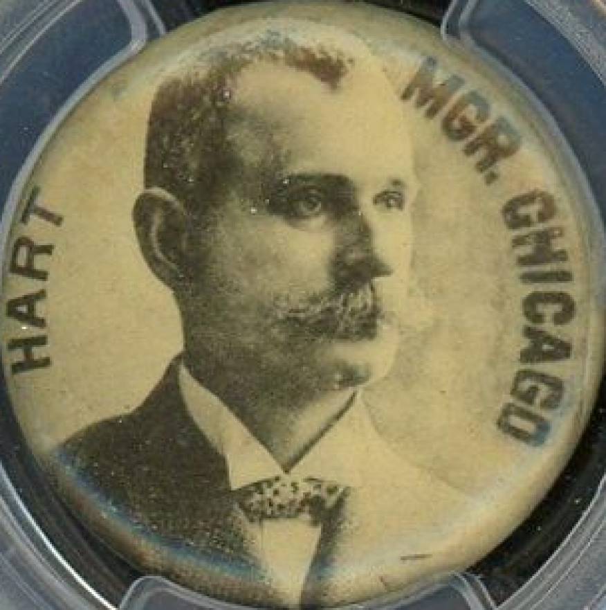 1898 Cameo Pepsin Gum Pins Billy Hart #56 Baseball Card