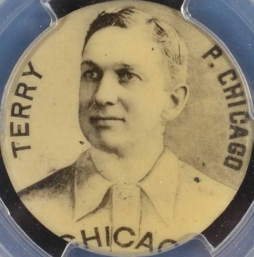 1898 Cameo Pepsin Gum Pins Adonis Terry (Chicago) #125 Baseball Card