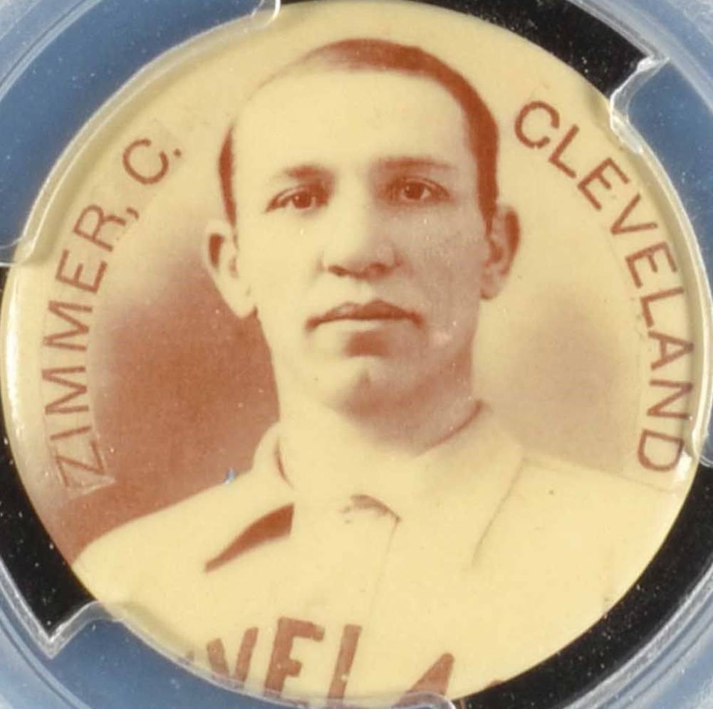1898 Cameo Pepsin Gum Pins Chief Zimmer (Cleveland) #135 Baseball Card