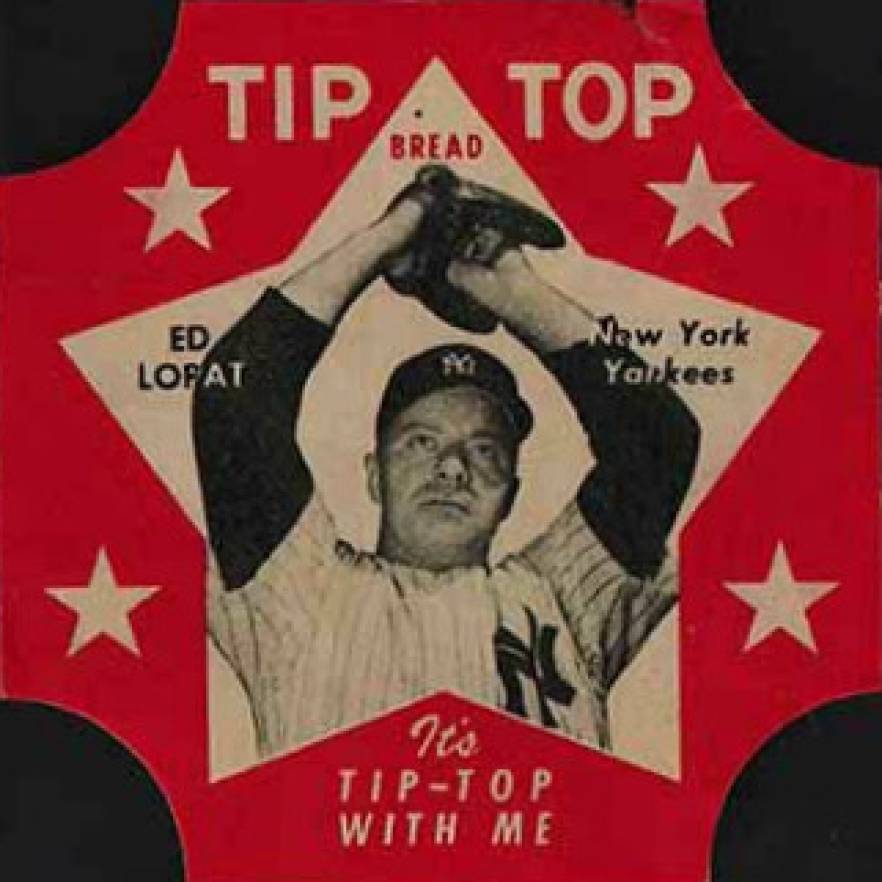 1952 Tip Top Bread Ed Lopat # Baseball Card
