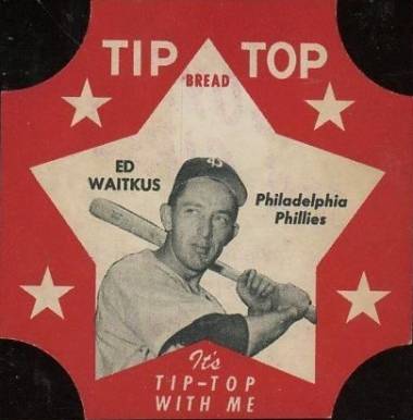 1952 Tip Top Bread Eddie Waitkus # Baseball Card