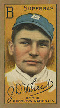 1911 Gold Borders Broadleaf Zach Wheat #210 Baseball Card