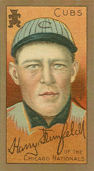 1911 Gold Borders Broadleaf Harry Steinfeldt #192 Baseball Card