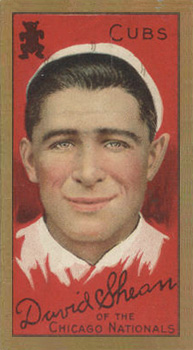 1911 Gold Borders Broadleaf David Shean #184 Baseball Card