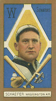 1911 Gold Borders Broadleaf Germany Schaefer #177 Baseball Card
