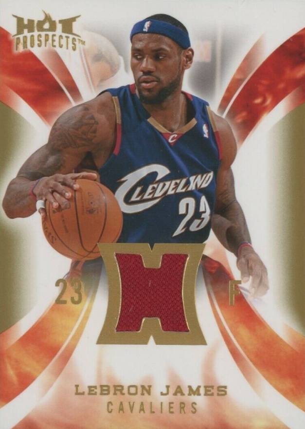 2008 Fleer Hot Prospects Hot Materials LeBron James #HM-LJ Basketball Card