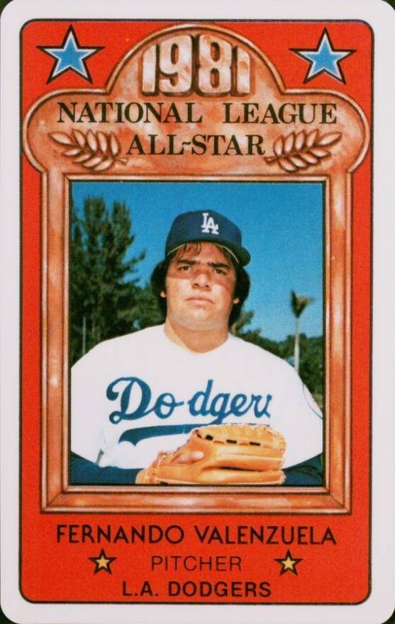 1981 Perma-Graphics All-Star Credit Cards Fernando Valenzuela # Baseball Card