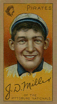 1911 Gold Borders Broadleaf J. D. Miller #147 Baseball Card