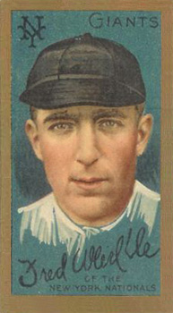 1911 Gold Borders Broadleaf Fred Merkle #143 Baseball Card