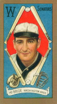 1911 Gold Borders Broadleaf George McBride #136 Baseball Card
