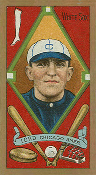 1911 Gold Borders Broadleaf Harry Lord #128 Baseball Card