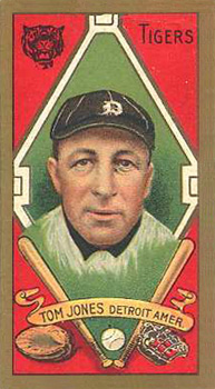 1911 Gold Borders Broadleaf Tom Jones #105 Baseball Card