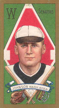 1911 Gold Borders Broadleaf Walter Johnson #103 Baseball Card