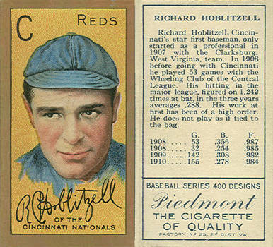 1911 Gold Borders Broadleaf R. Hoblitzell #97 Baseball Card