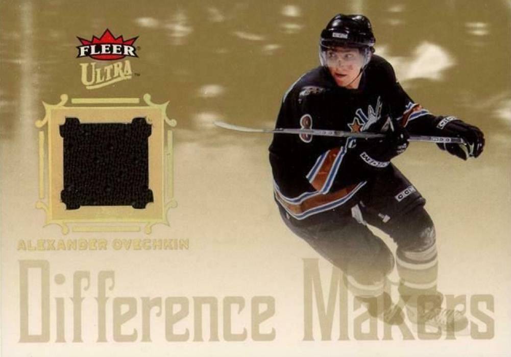 2005 Ultra Difference Makers Jerseys Alexander Ovechkin #DMJAO Hockey Card