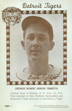 1940 Michigan Sportservice  Birdie Tebbetts #19 Baseball Card