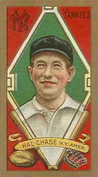 1911 Gold Borders Broadleaf Hal Chase #32 Baseball Card