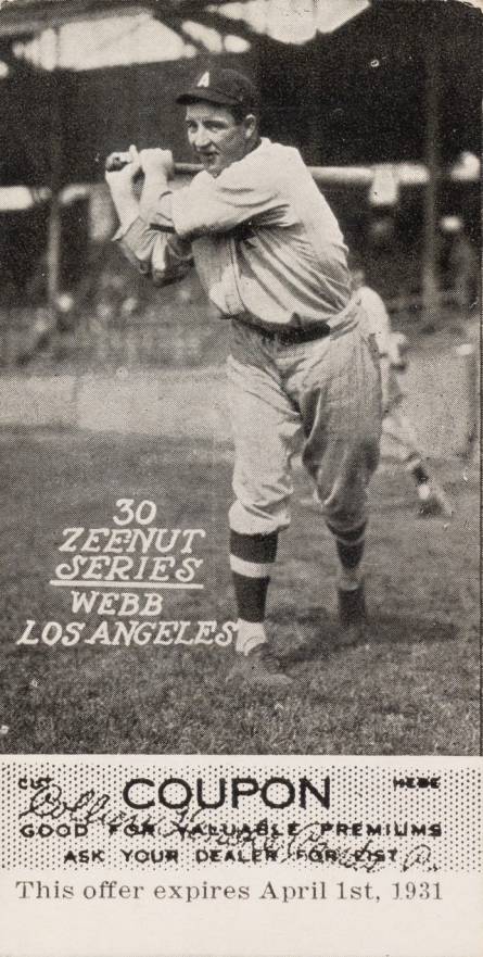1930 Zeenut  Earl Webb #177 Baseball Card