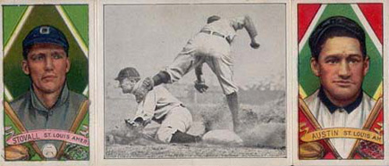 1912 Hassan Triple Folders Ty Cobb Steals Third #131 Baseball Card