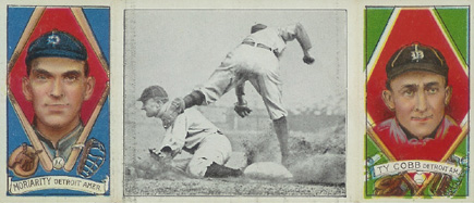 1912 Hassan Triple Folders Ty Cobb Steals Third #130 Baseball Card