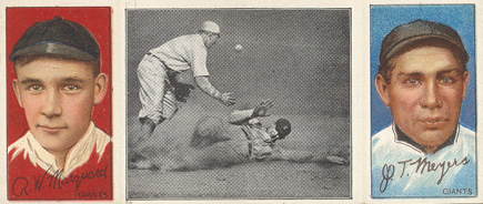 1912 Hassan Triple Folders Too Late for Devlin #127 Baseball Card