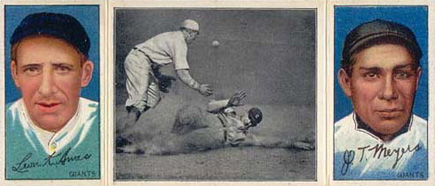 1912 Hassan Triple Folders Too Late for Devlin #123 Baseball Card