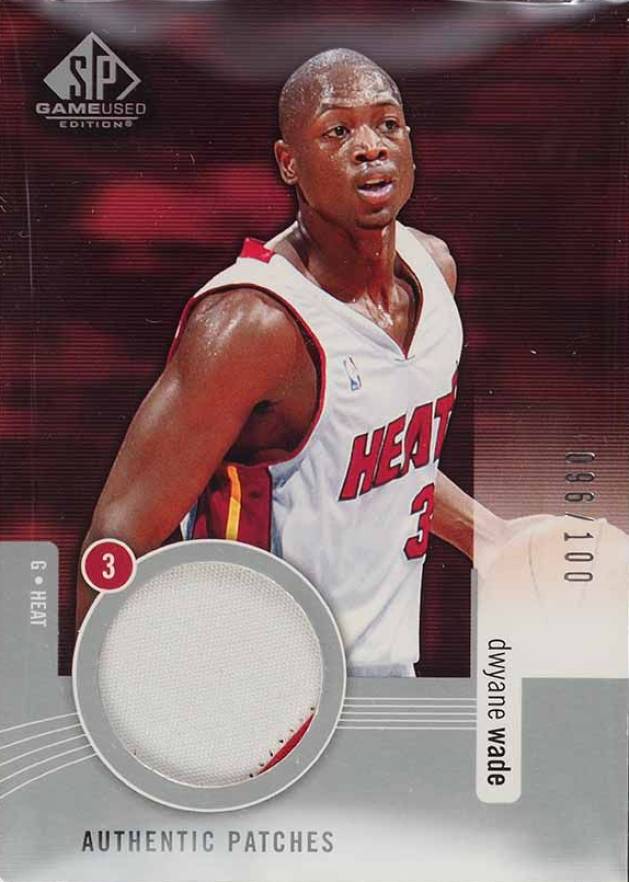 2004 SP Game Used Authentic Patches Dwyane Wade #AADW Basketball Card