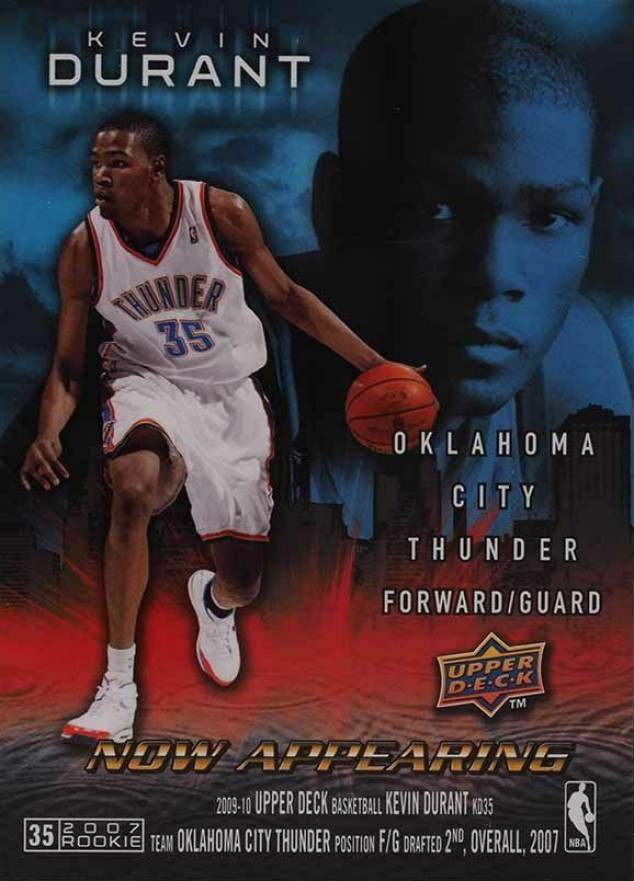 2009 Upper Deck Now Appearing Kevin Durrant #NA-7 Basketball Card