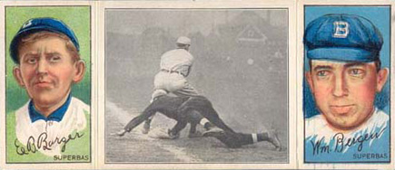 1912 Hassan Triple Folders Scrambling back to First # Baseball Card