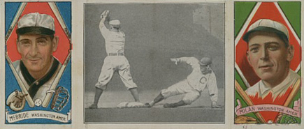 1912 Hassan Triple Folders Schaefer on First # Baseball Card