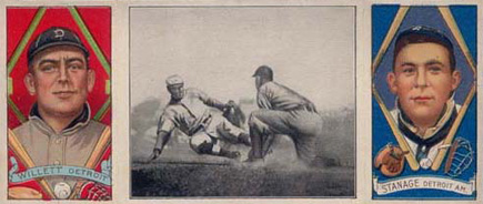 1912 Hassan Triple Folders Moriarty Spiked # Baseball Card