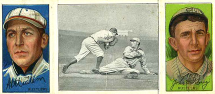 1912 Hassan Triple Folders Lobert almost Caught # Baseball Card