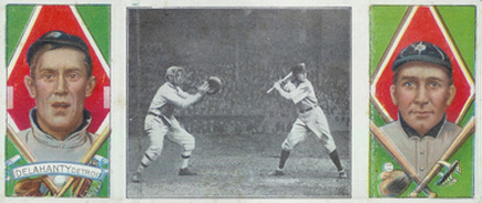 1912 Hassan Triple Folders Jim Delahanty at Bat # Baseball Card