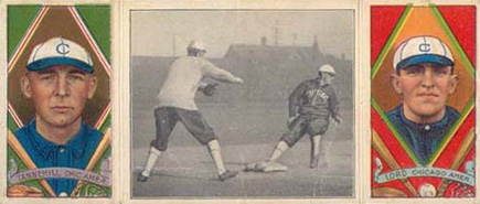 1912 Hassan Triple Folders Held at Third # Baseball Card