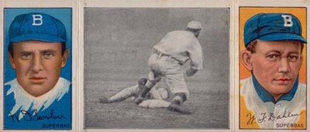 1912 Hassan Triple Folders Hartzell Covering Third # Baseball Card