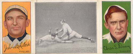 1912 Hassan Triple Folders Dooin gets his Man # Baseball Card