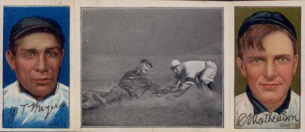1912 Hassan Triple Folders Devlin gets his Man # Baseball Card