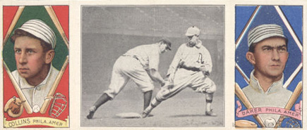 1912 Hassan Triple Folders Collins easily Safe #39 Baseball Card