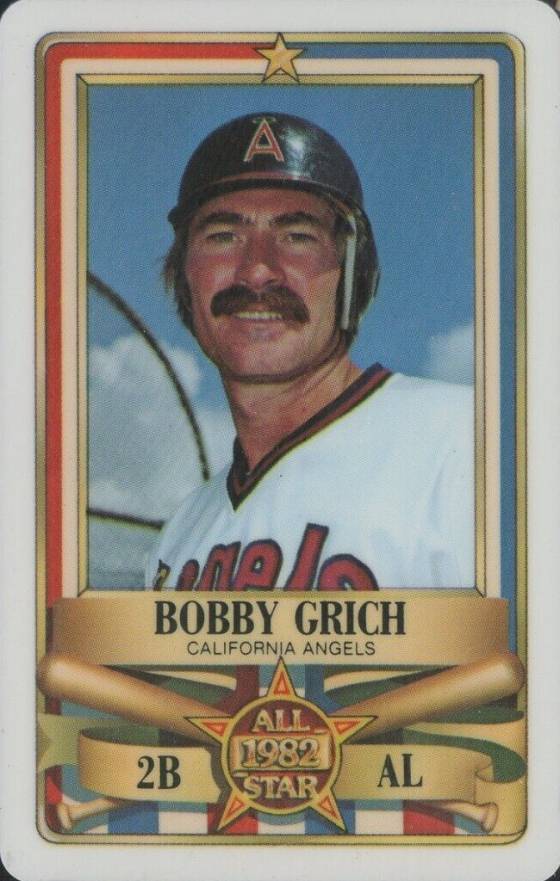 1982 Perma-Graphics All-Star Credit Cards Bobby Grich # Baseball Card