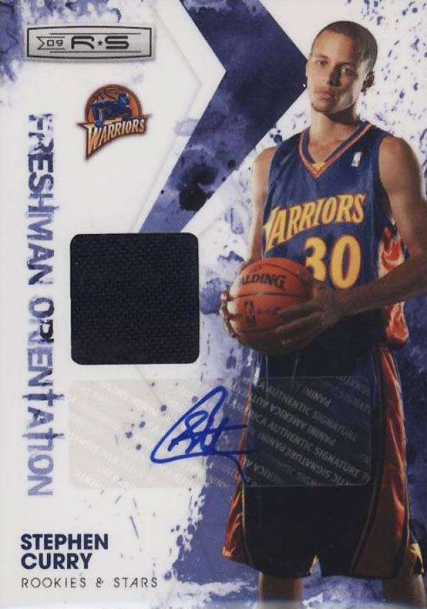 2009 Panini Rookies & Stars Freshman Orientation Jersey Stephen Curry #6 Basketball Card