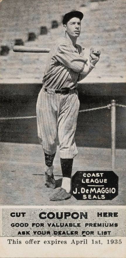 1933 Zeenut B&W J. DeMaggio #32 Baseball Card