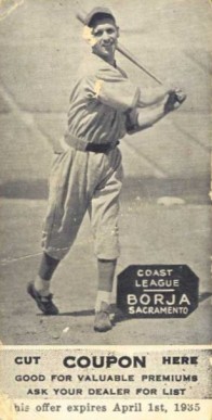 1933 Zeenut B&W Borja # Baseball Card