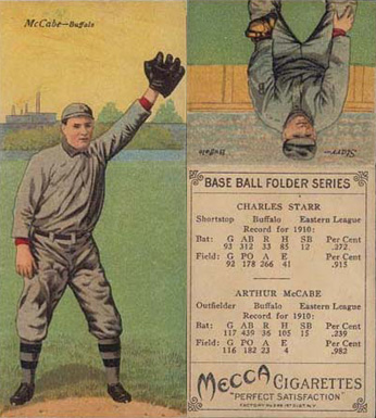 1911 Mecca Double Folders McCabe/Starr # Baseball Card