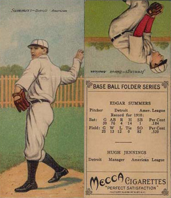 1911 Mecca Double Folders Jennings/Summers # Baseball Card